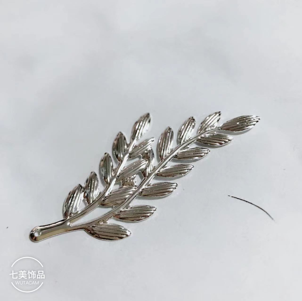 Hojas, hojas, metal, flores, ramillete, accesorios de joyería, bricolaje, material antiguo, ropa de plata Miao, accesorios de abanico, plata