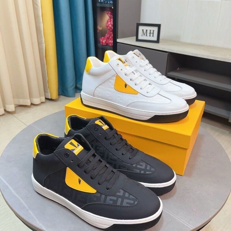 Luxury European and American Color-Block Men's Shoes, Trendy Brand Single Shoes, Cowhide Casual Sports Running White Shoes