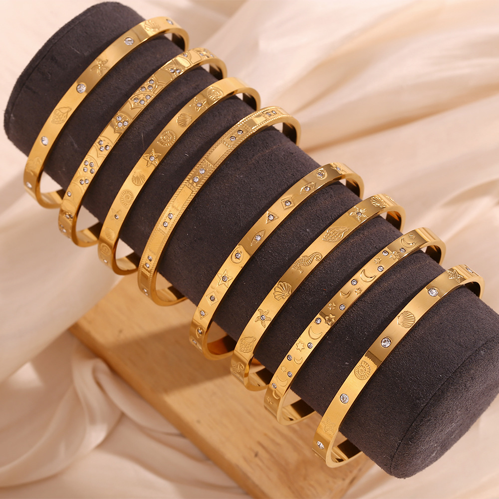 Ocean Pattern Stainless Steel Bracelet