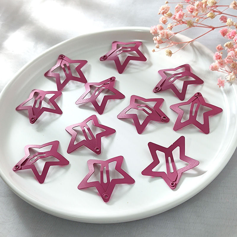 Al por mayor horquilla para niños de estilo coreano estrella de cinco puntas horquilla accesorios para el cabello clip BB esmerilado con pelo roto niñas estudiantes de secundaria