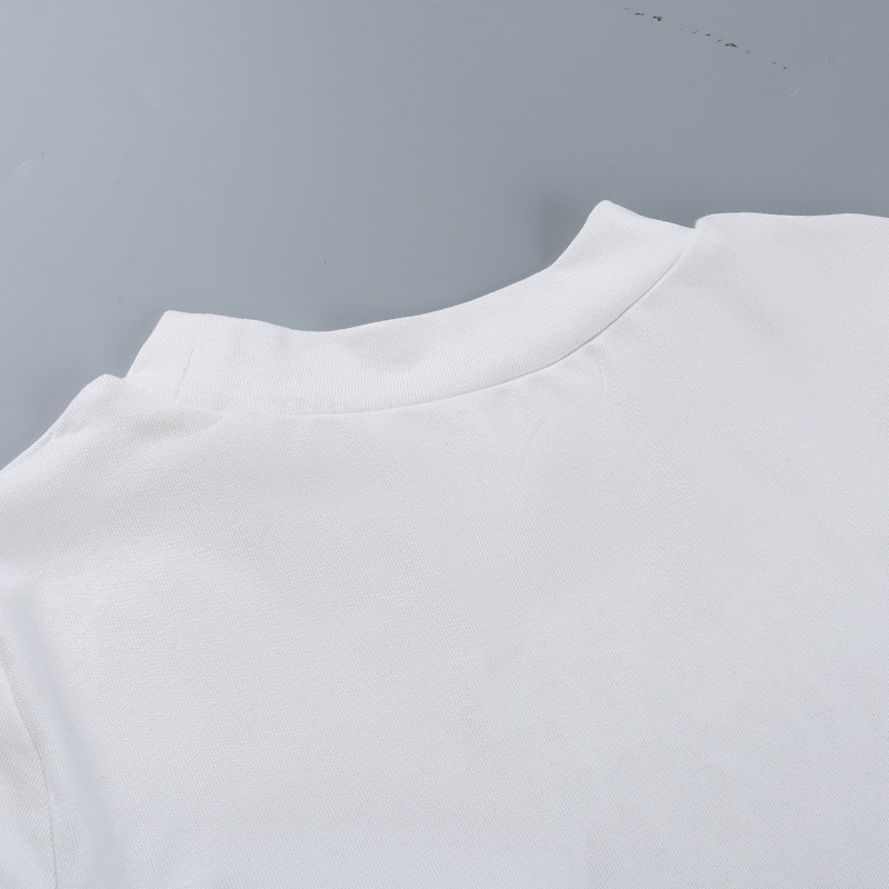 Autumn Sexy Cropped T shirt Casual Slim Fit All Match Letters Printed Minicoat Women Clothing