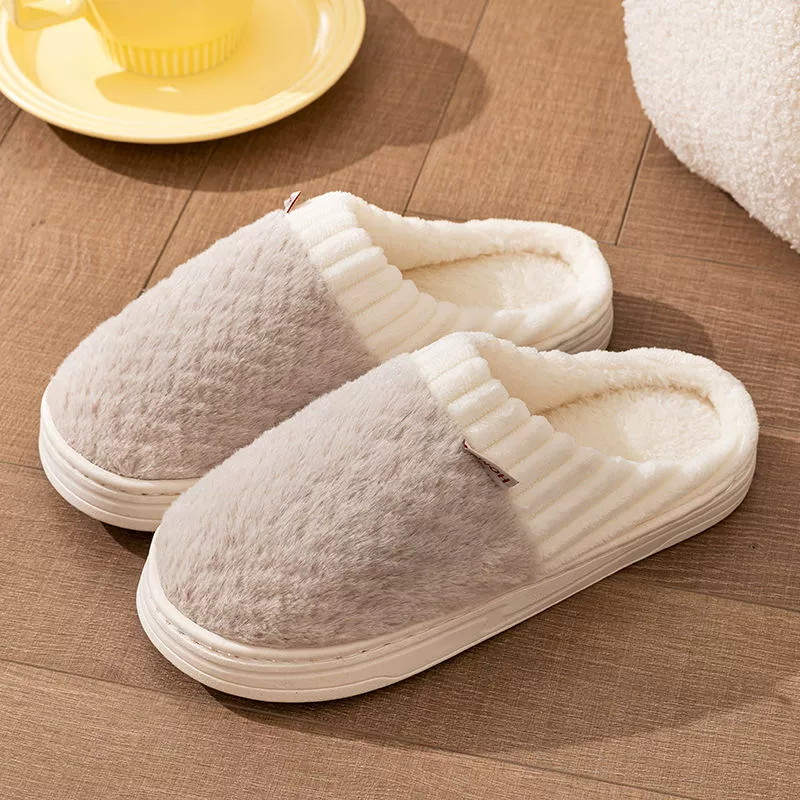 Домашние Slippers зимние нескользящие милые обувные платформы для любимых