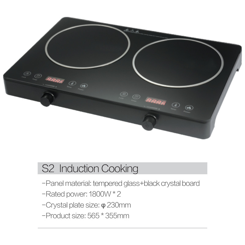 Ceramic Induction Cooker Double Burner Built-in Electric Stove_voghion.com