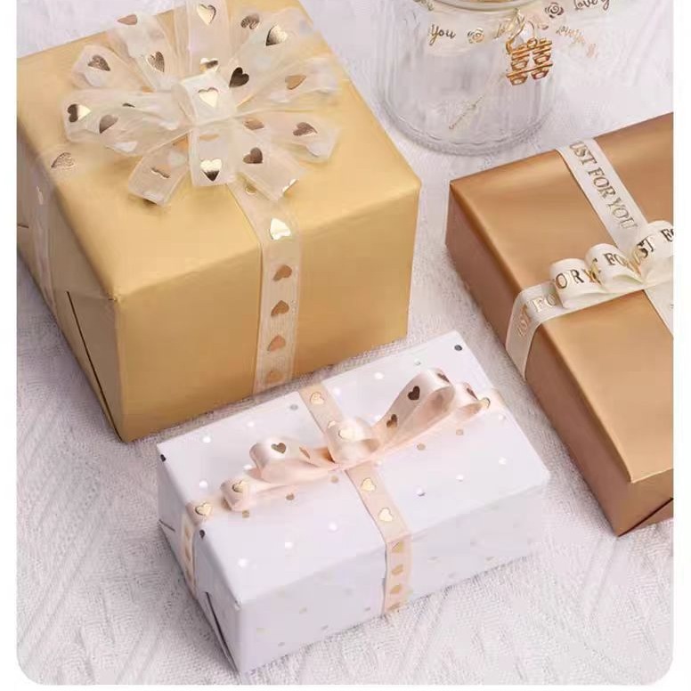 워드 패턴 인쇄 리본 휴일 선물 장식 리본 리본으로 2CM 3 차원 핫 스탬핑 배치