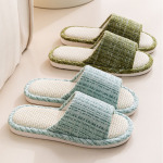 夏季棉麻拖鞋日系亚麻拖鞋女新款小香风家居四季静音居家防滑拖鞋