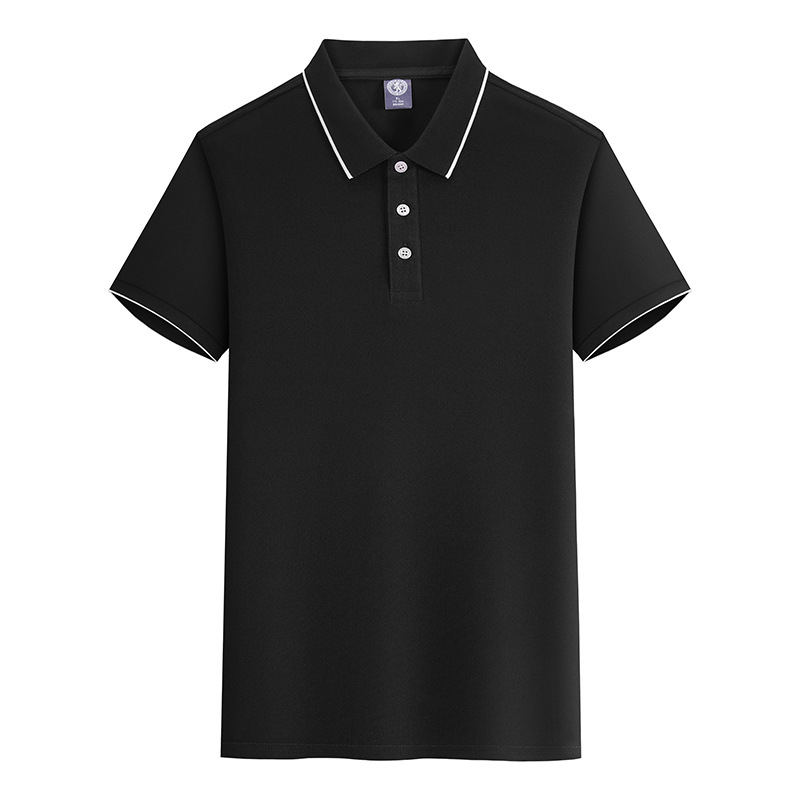 Europa y América transfronterizos de color grande trajes de trabajo de manga corta conducen camisas de polo masculinas logotipo impreso personalizado