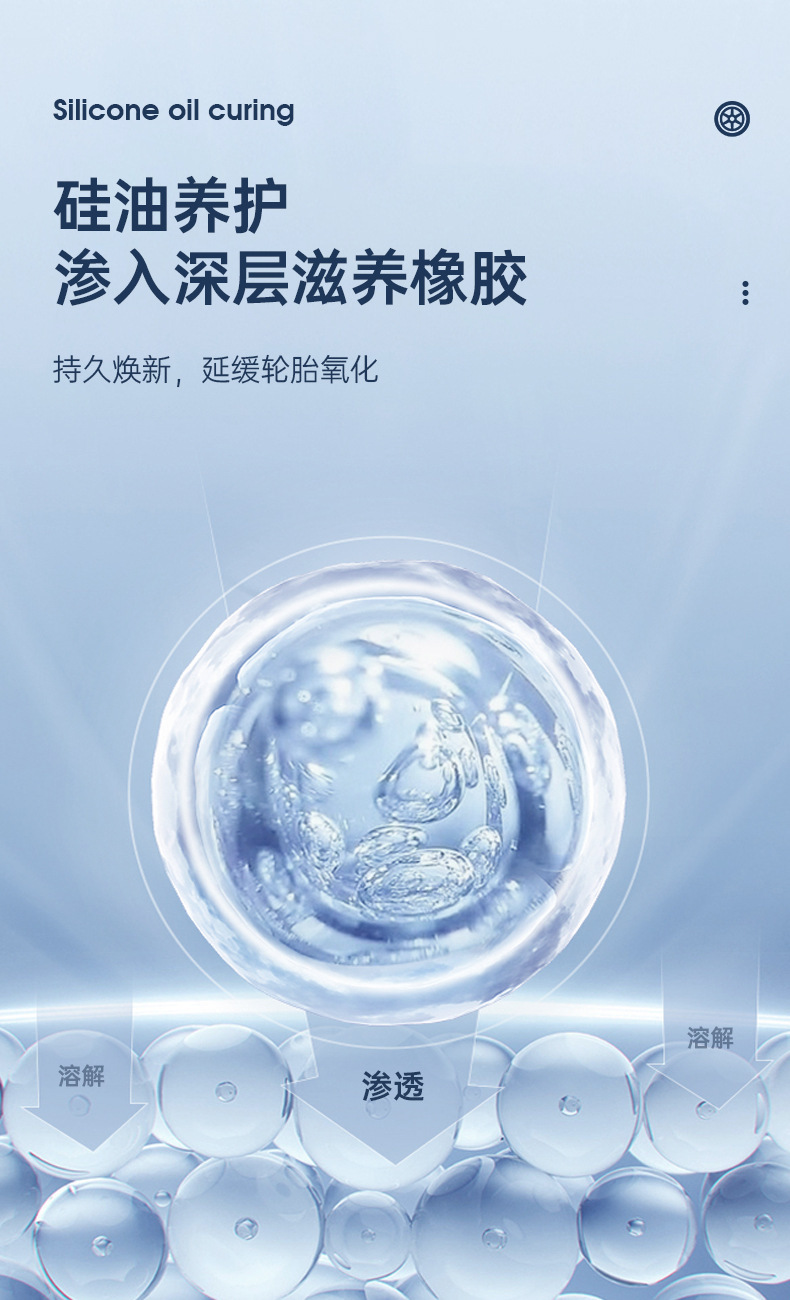 Meijiepu Tire Foam Shine Anti-Aging Shine Shine Agent No-Wipe Car Maintenance Brightening Aerosol