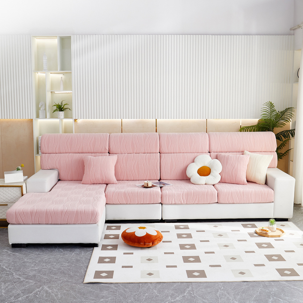 Jacquard Velvet Sofa Cover Towel Sofa Cover Universal All Inclusive Elastic Cover High Grade Anti Cat Scratching Cushion Cover Non Slip_voghion.com