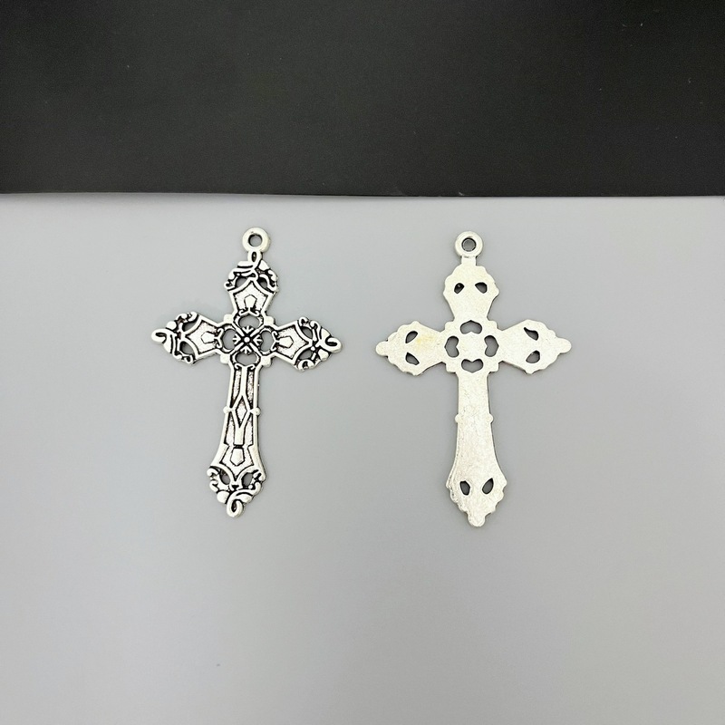 欧美小众合金十字架男生潮百搭嘻哈朋克风DIY配件装饰复古风|undefined