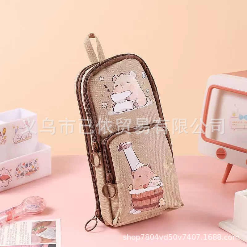 Backpack, capacious pencil case, school cartoon high quality stationery for boys for students, new collection 6