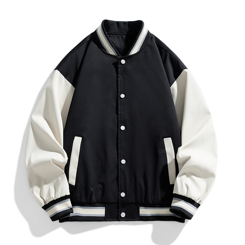 Primavera, otoño, invierno, nueva moda coreana delgada, chaqueta guapo, ropa de béisbol casual, chaqueta deportiva de felpa para hombres, chaqueta gruesa