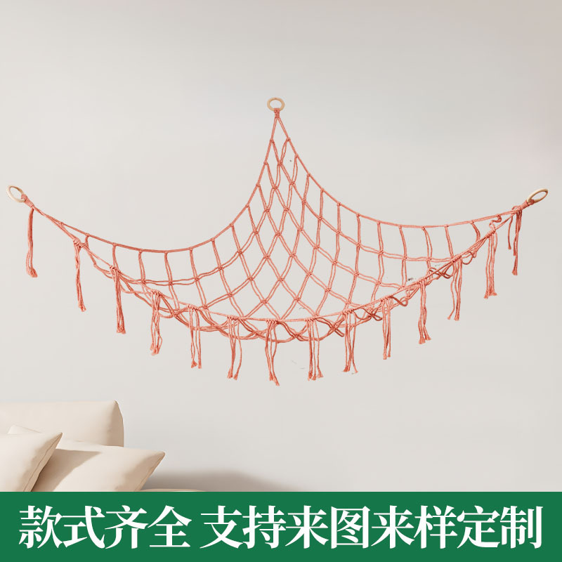 墙角玩具收纳吊床 三角毛绒玩具收纳网 房间装饰玩具三角收纳网|undefined