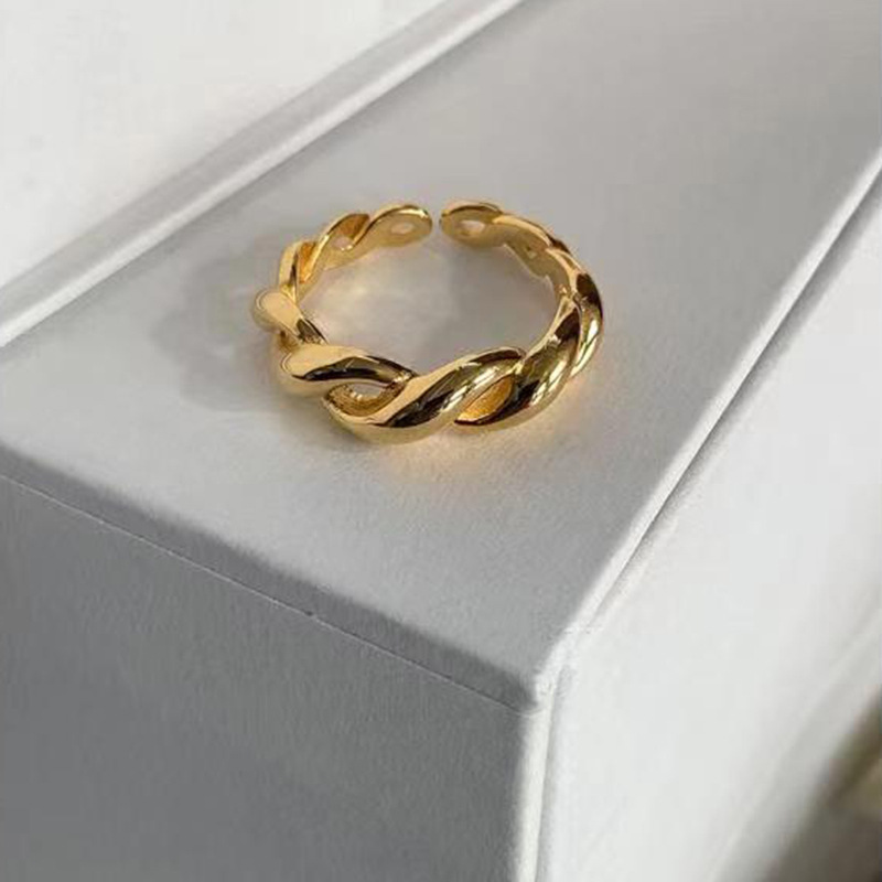 Fashion Geometric Titanium Steel Plating Open Ring