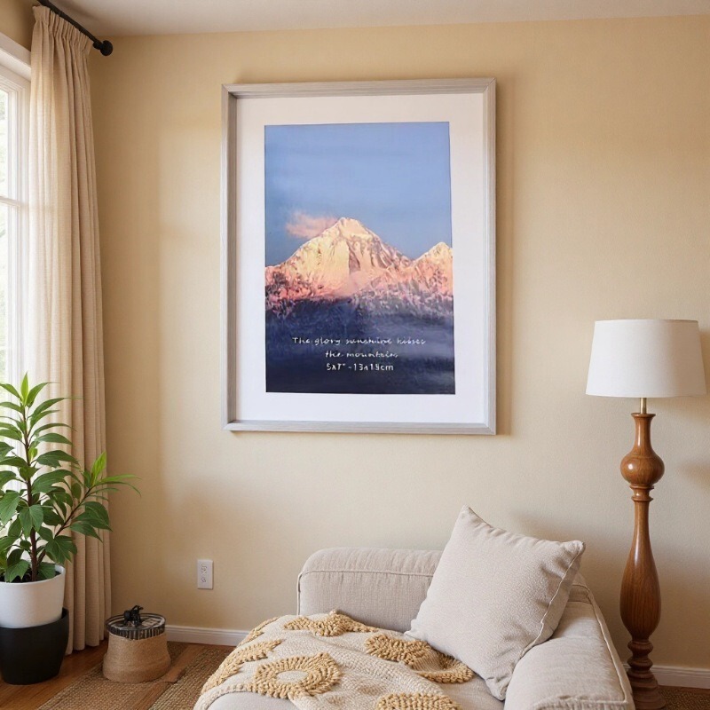 882 Living Room Artistic High-End Aluminum Alloy Welded Photo Frame Display Stand Album Hanging Picture A4 Small Photo Frame Display Stand Ins Style