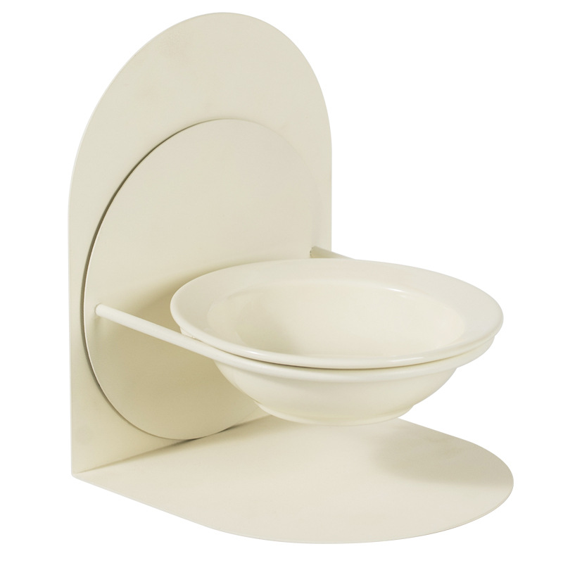 Comedero de cerámica de gran diámetro y altura para perros y gatos, protector de cuello, antideslizante, de gran capacidad para comida y agua, con diseño inclinado.