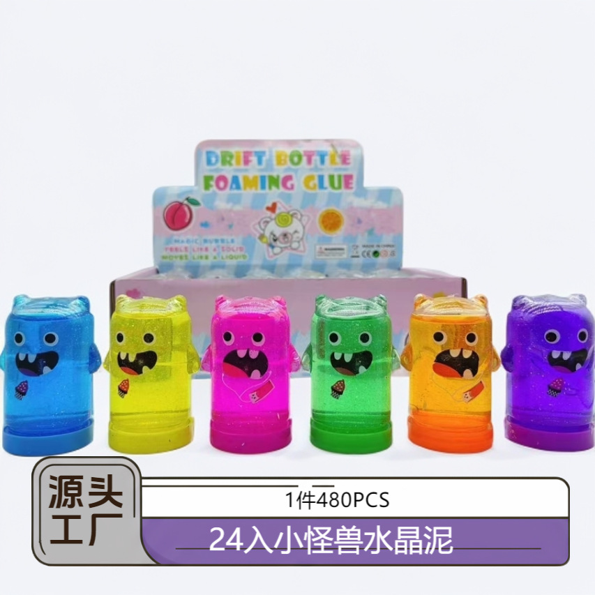 Nuevos juegos en línea para niños seguros no tóxicos 24 barro de cristal barro colorido slime descomprimido colorido burbujeante hecha a mano