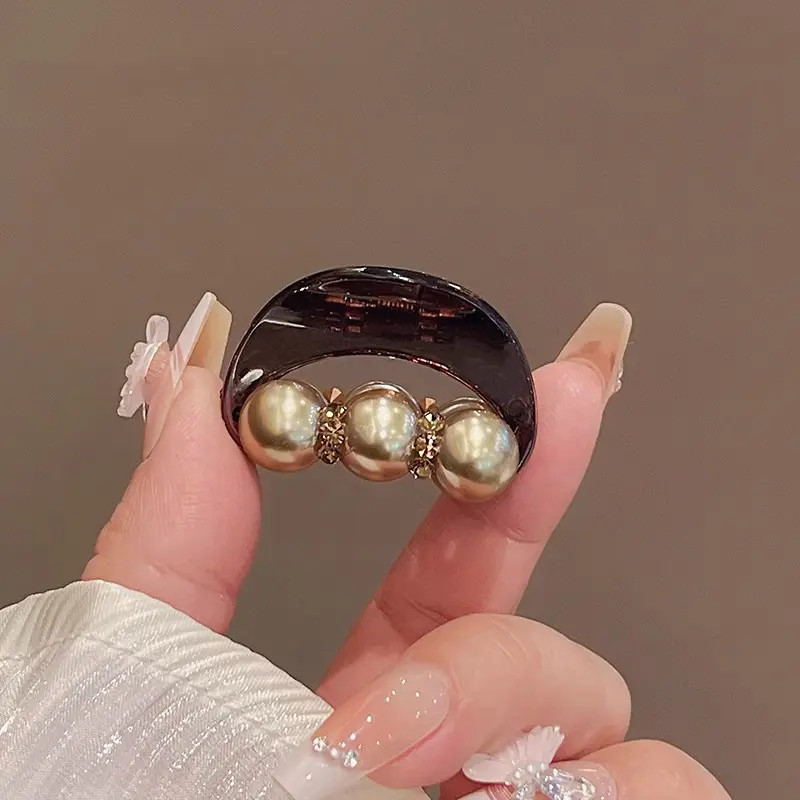 2025 New Exquisite Pearl Small Hairpin for the Back of the Head, Half-Grab Hairpin, High-End Bangs Clip, Side Clip, Princess Tiara 2025 New Exquisite Pearl Small Hairpin for the Back of the Head, Half-Grab Hairpin, High-End Bangs Clip, Side Clip, Princess Tiara