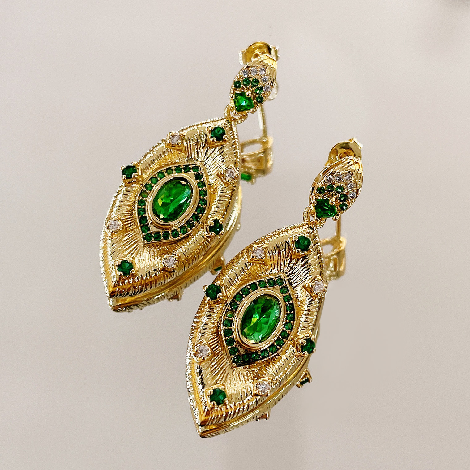 Vintage Style Geometric Copper Artificial Gemstones Rings Earrings Necklace 1 Piece