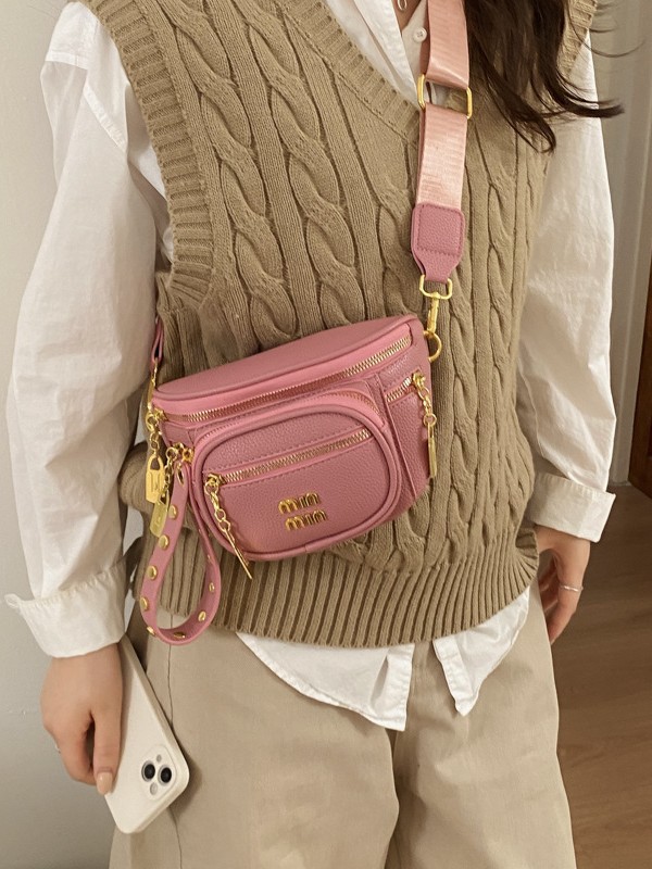 Bolso de tendencia transfronteriza para mujeres 2026 nuevo bolso de pecho de moda textura casual correa de hombro ancha mochila de hombro