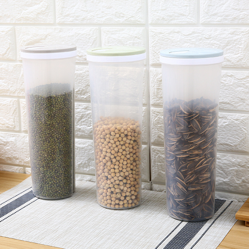 Kitchen food storage noodle storage box grain storage jar fresh-keeping transparent storage box sealed jar wholesale