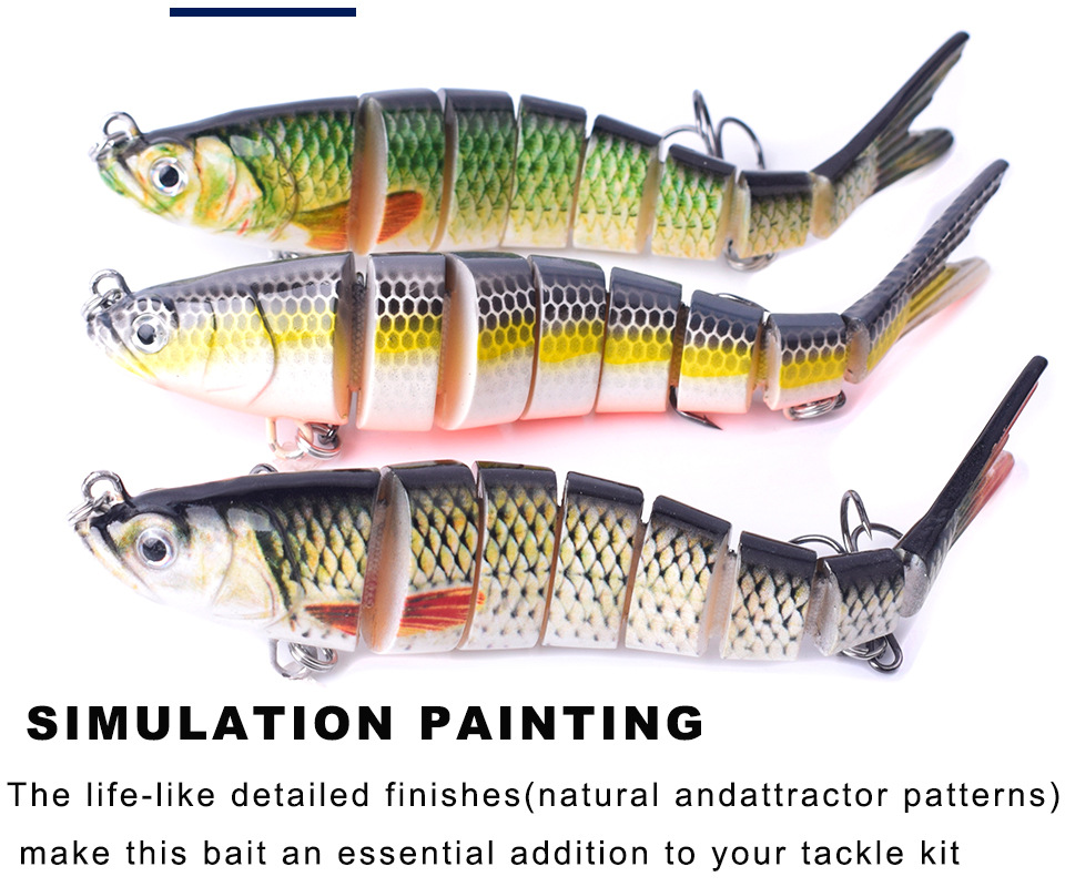 Multi Jointed Minnow Swimbait 8 Colors Hard Swimbaits Fresh Water Bass Swimbait Tackle Gear