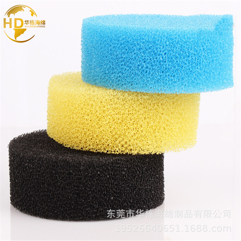 圆柱过滤绵黑色污水处理过滤棉鱼缸滤水吸油过滤海绵风机过滤绵棒