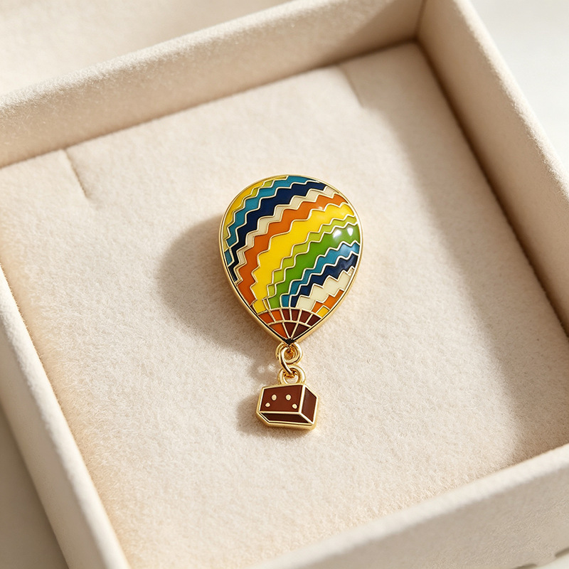 BTS hot air balloon-shaped metal brooch, In The Mood For Love album merchandise, BTS fan accessories and pendants