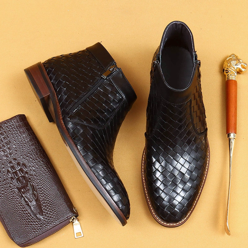 [Vip исключительно] зимние повседневные кожаные туфли ручной работы