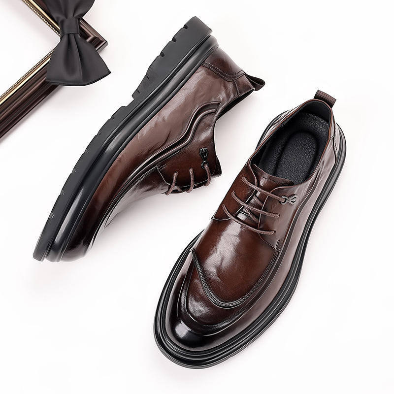 Zapatos de cuero de negocios para hombres 2024 otoño nueva moda transpirable, jóvenes zapatos de cuero británicos, zapatos de boda para novio