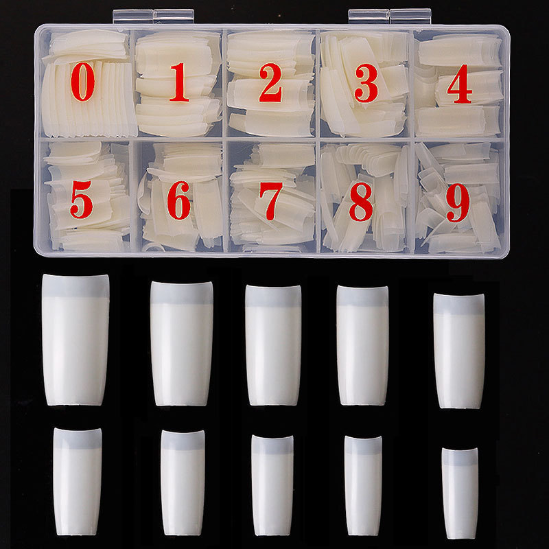 Nail Art 500 Pieces Boxed Nail Pieces French Nail Piece Nail Patch Full Nail Piece Fake Nail Piece White Natural
