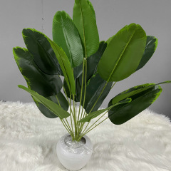 18叉仿真旅人蕉盆景 人造旅人蕉盆栽 客廳家居裝飾落地擺件假植物