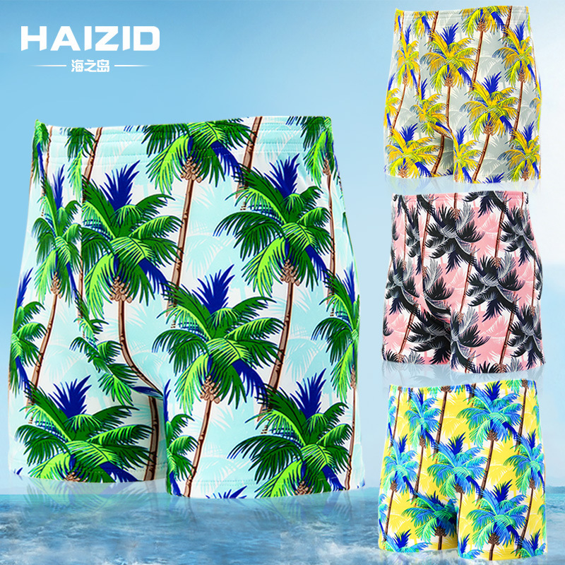 New swimming trunks men's boxer coconut multi-color optional hot spring beach pants fashion men's swimming trunks wholesale New swimming trunks men's boxer coconut multi-color optional hot spring beach pants fashion men's swimming trunks wholesale