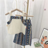 Ethnic summer children's set, retro summer clothing girl's with tassels, ethnic style, children's clothing, lifting effect