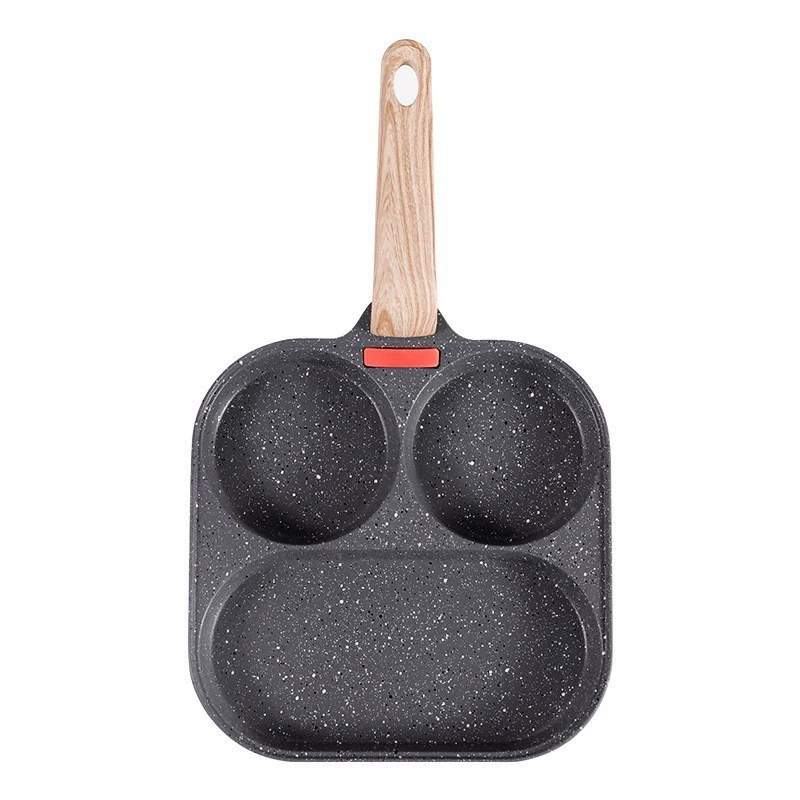 Крест -border Amazon Mai Rice Stone Four -hole жарить яйцо горшок внешняя торговля плоский несущий яйцо пельмурной горшок завтрак яйцо бургер бургер