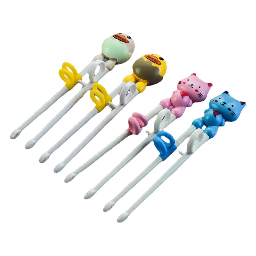 Palillos para niños Palillos de entrenamiento para bebés Suministros para bebés Comer lindo Vajilla de dibujos animados materna e infantil Palillos de aprendizaje Práctica Palillos