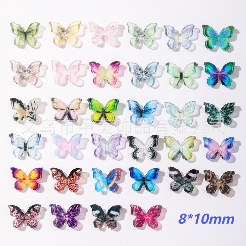 Cross-border simulation resin butterfly nail accessories acrylic fairy three-dimensional all-match ribbon bow nail accessories Cross-border simulation resin butterfly nail accessories acrylic fairy three-dimensional all-match ribbon bow nail accessories