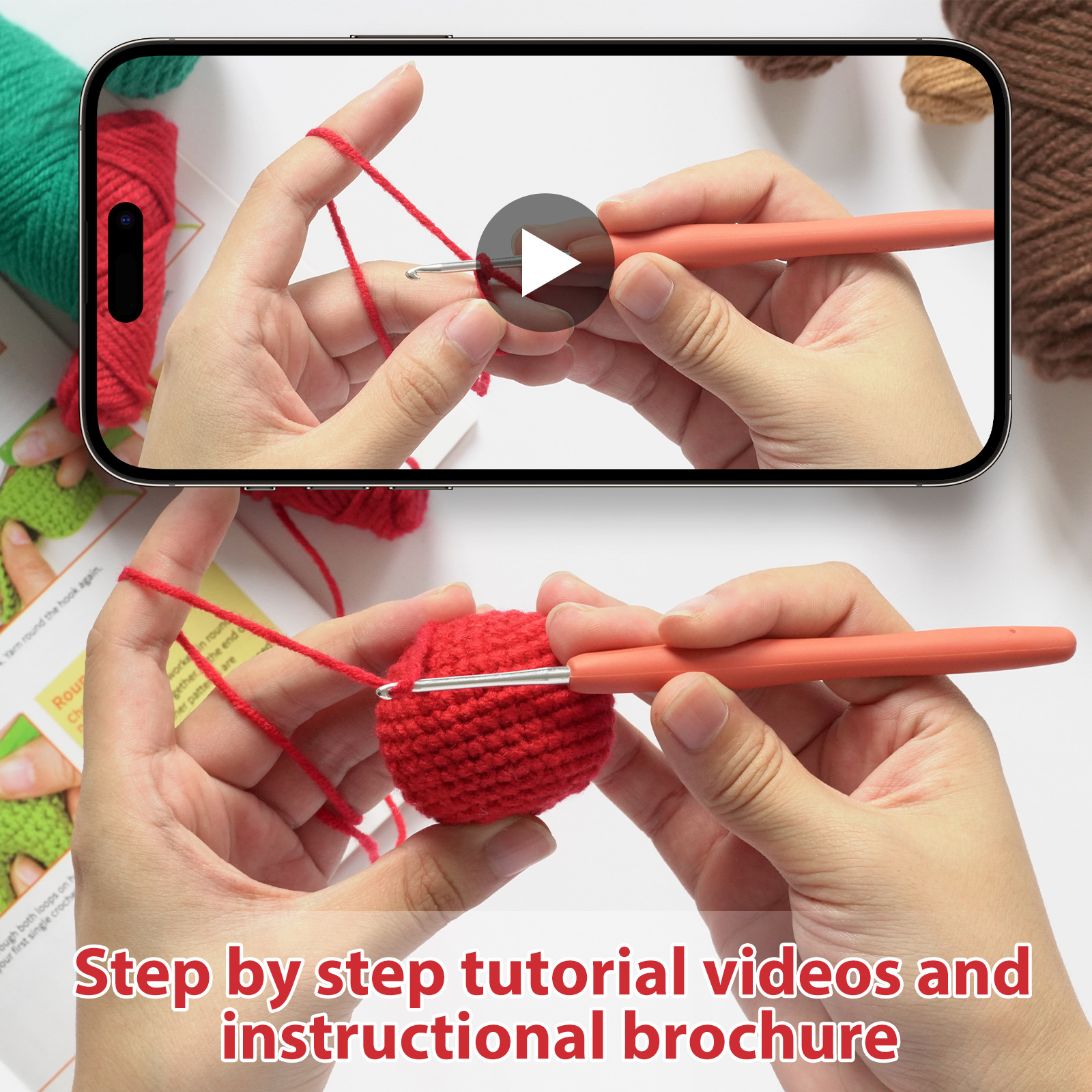 Nový anglický návod k použití, balíček háčkovaných materiálů, vánoční trpaslík, ručně vyráběné ozdoby, vánoční dárek_voghion.com