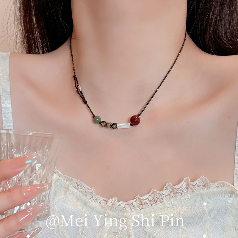 【Eight Immortals】Zhongli Quan's same style necklace, collarbone chain with a Chinese-style niche design, fashionable and versatile niche collarbone chain