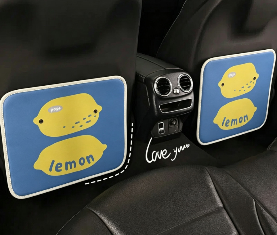 Car Seat Back Anti-Kick Pad, Car Seat Back Anti-Dirt Pad, Leather Car Rear Seat Anti-Kick and Anti-Dirt Pad