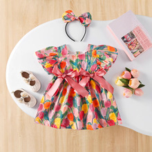 新款可爱宝宝 夏装婴儿衣服女童全棉薄款女宝宝公主裙子外出服