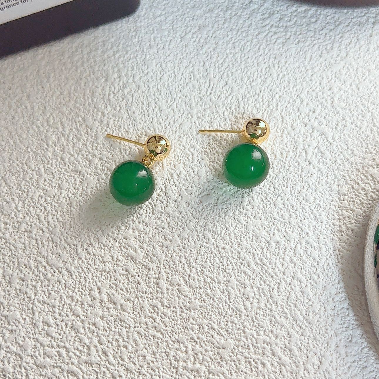 F8464 그린 비즈 귀걸이