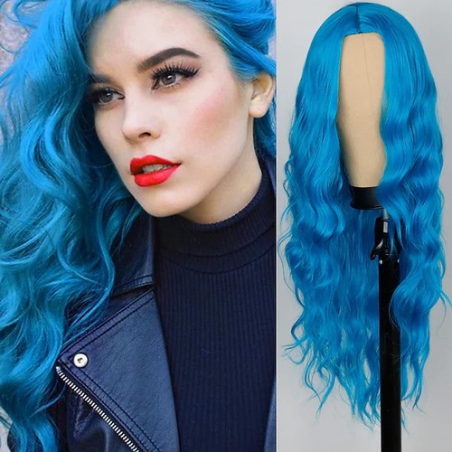 European and American false hair for women, woolen curly long hair wig set, full head center part cornrow long curly hair synthetic wig set