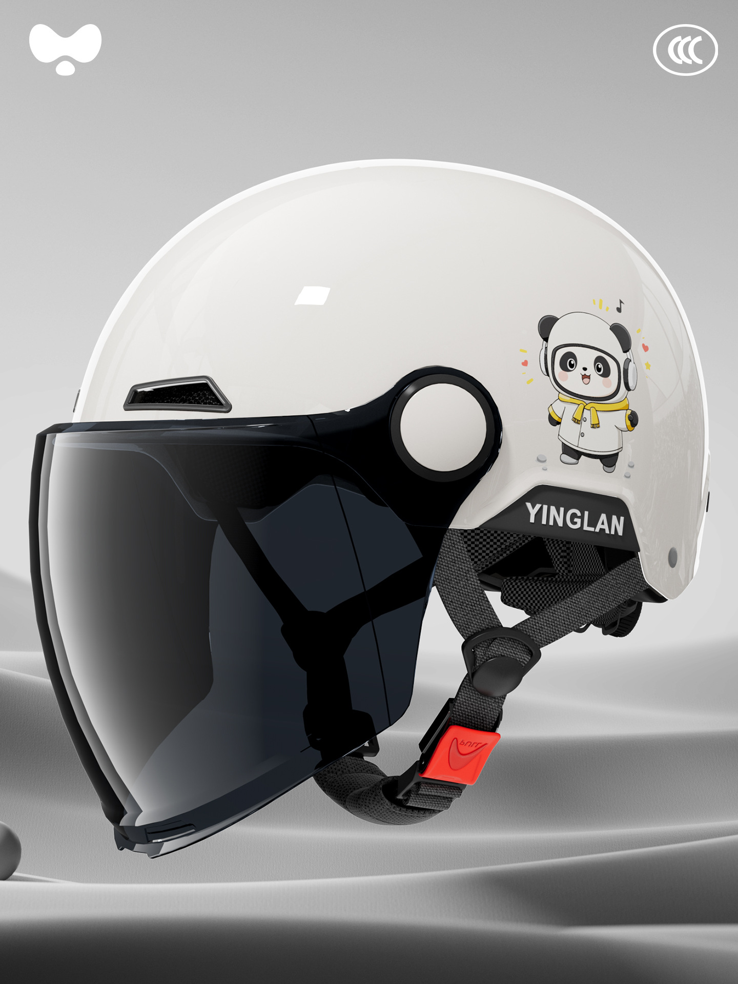 Electric Car Women's | Universal Motosiklet kaskı (dəbilqə) - 3c-rock-bear-sunscreen-long-mirror-class-a-new-national-standard-one-size