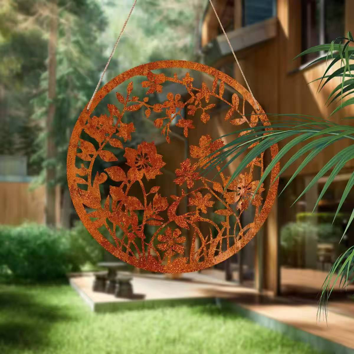 녹슨 꽃 펜던트