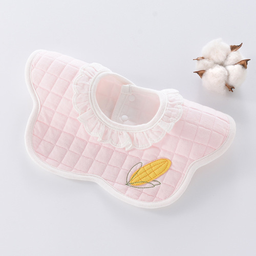 Autumn and winter new waterproof bibs for baby girls, princess style lace bibs, saliva towels, children's waterproof bibs wholesale