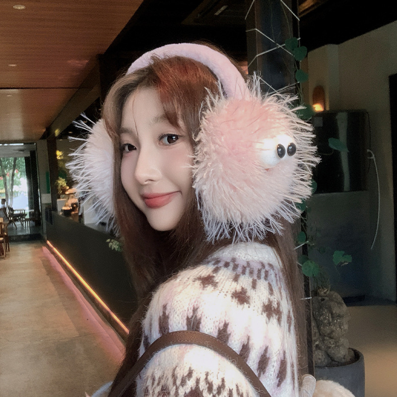 冬季新款可爱猫耳朵保暖防寒防冻耳包女款加厚毛绒可折叠保暖耳罩|undefined