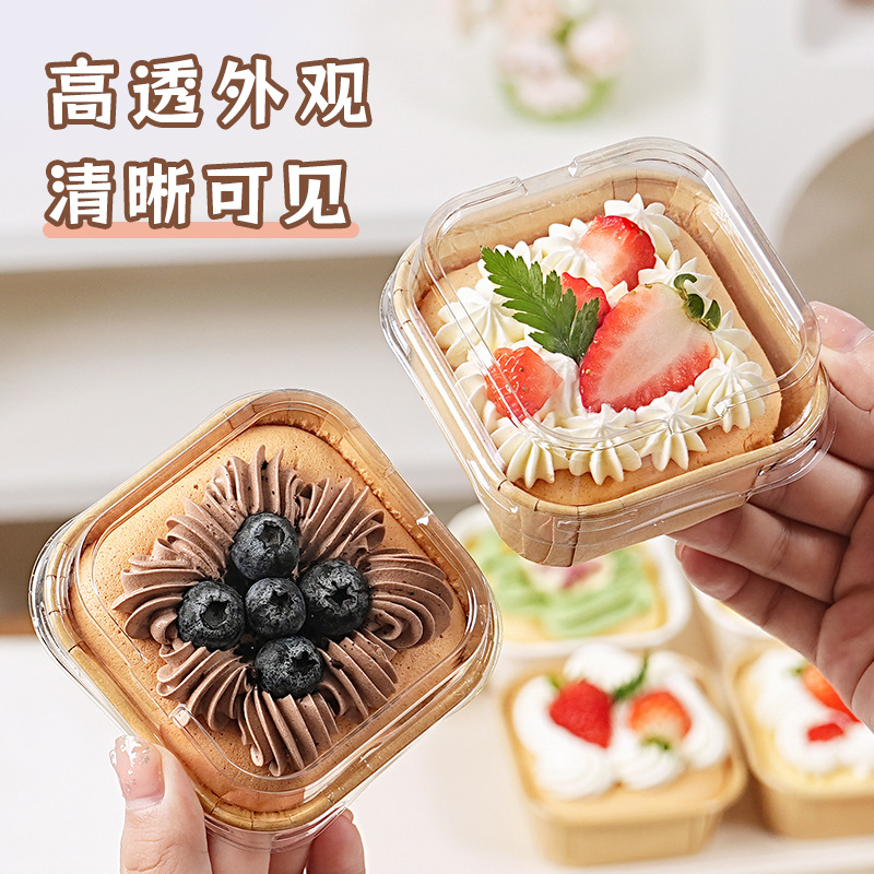 molde de cupcake desechable cuadrado con cubierta de papel de soporte de pan caja de embalaje de pasteles de jujube horno para hornear en el hogar