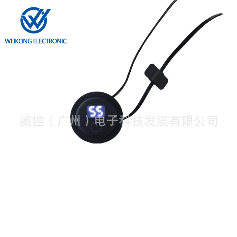 5V 12V Round Silicone Intelligent Digital Display Temperature Control Switch 3-Speed Sewing-Free Eyelet Switch