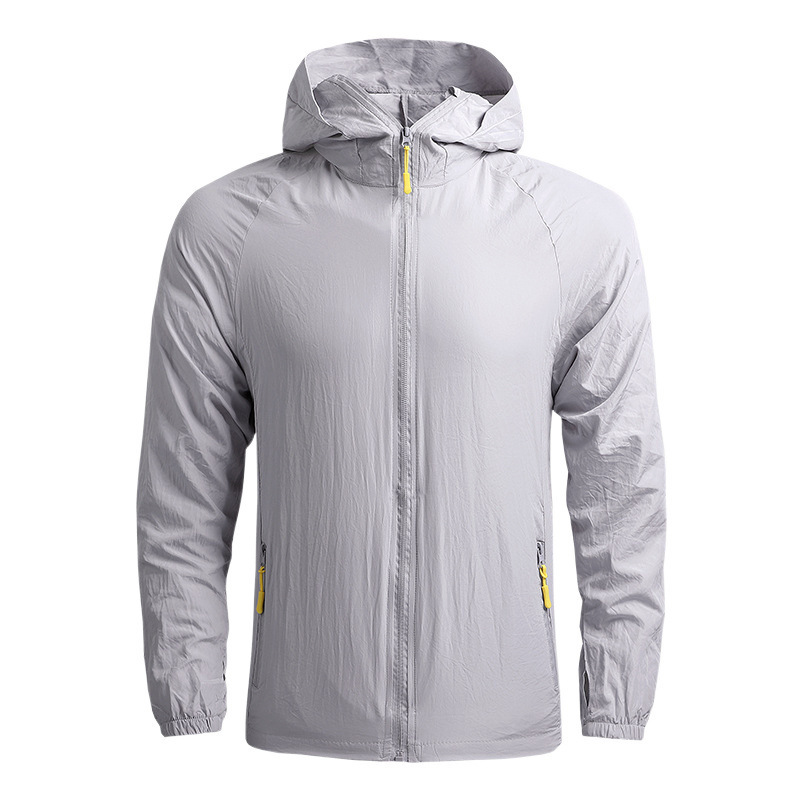 Chaqueta de protección solar para hombres, chaqueta deportiva de verano de 2021 nueva delgada con capuzas al aire libre, ropa de protección solar de tamaño grande, moda para hombres