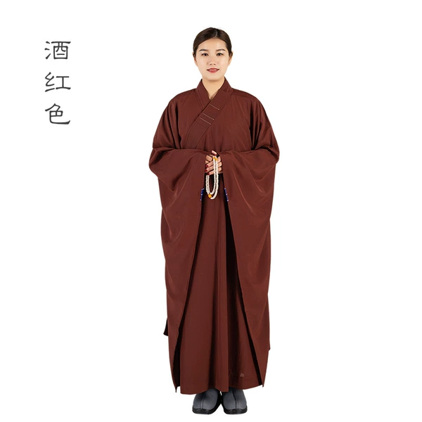 Burgundy wide-sleeved Haiqing high-end Doris fabric